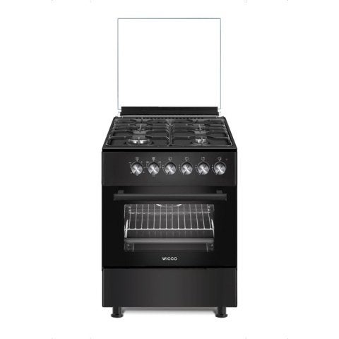 WIGGO WO-E603(BB)Gasfornuis, Ophalen, 60 cm of meer, 4 kookzones, Zo goed als nieuw