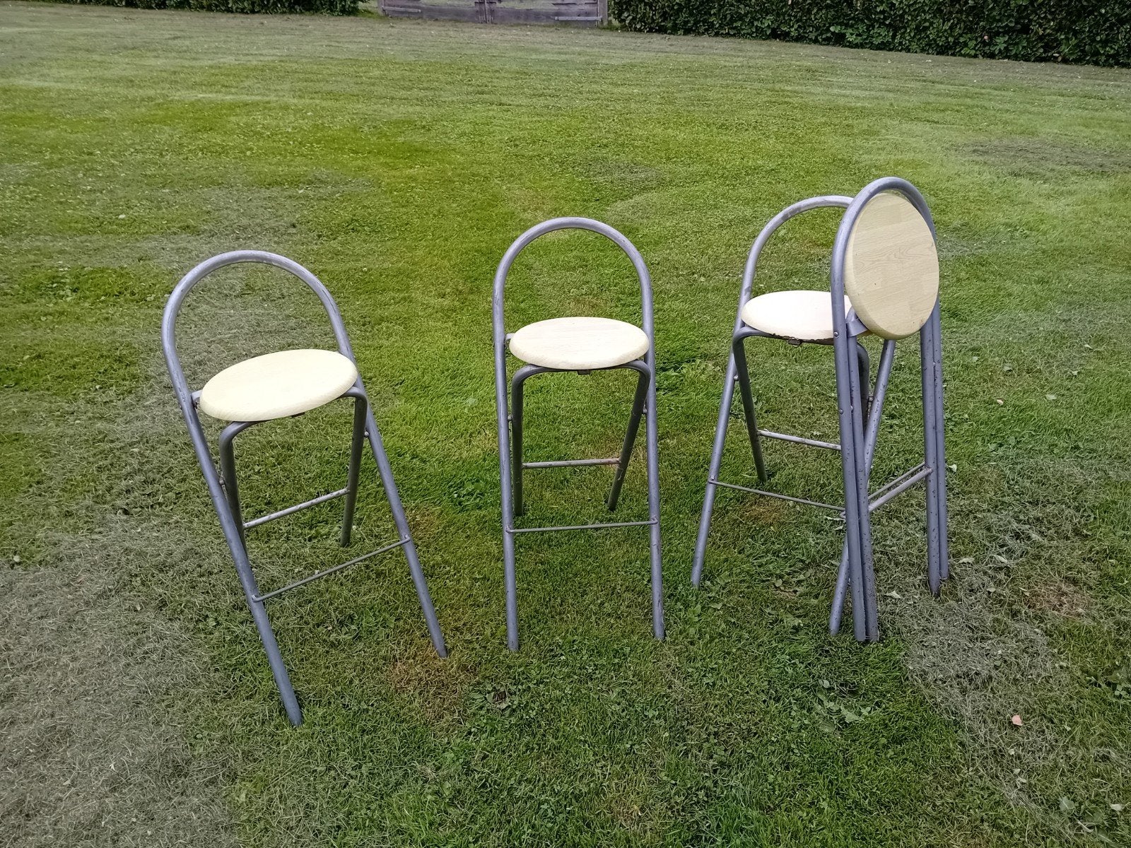 Barkrukken, Gebruikt, 60 tot 90 cm, Ophalen of Verzenden, 4 krukken