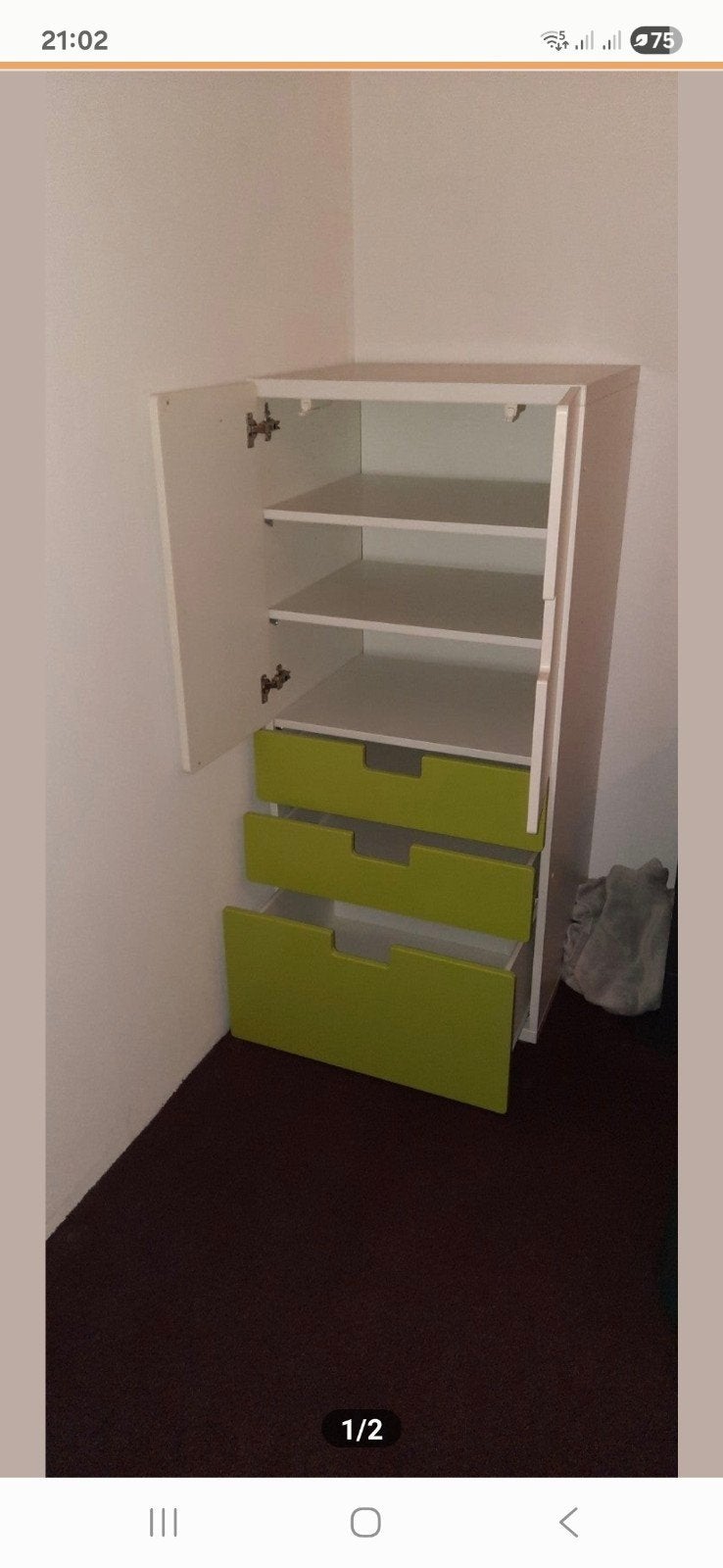 2x IKEA STUVA Opbergkast wit/groen - met/zonder deuren, Gebruikt, Met deur(en), Overige houtsoorten, 150 tot 200 cm