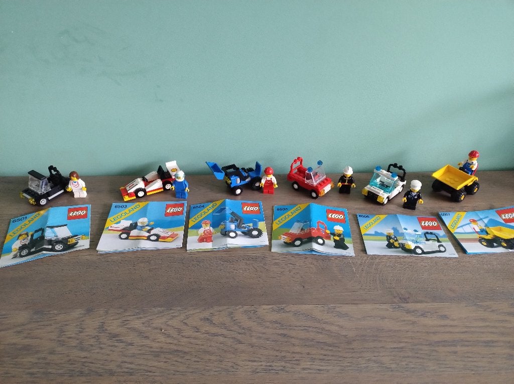 Lego Town 6504 6505 6507 6508 6510, Lego, Ophalen of Verzenden, Complete set, Compleet