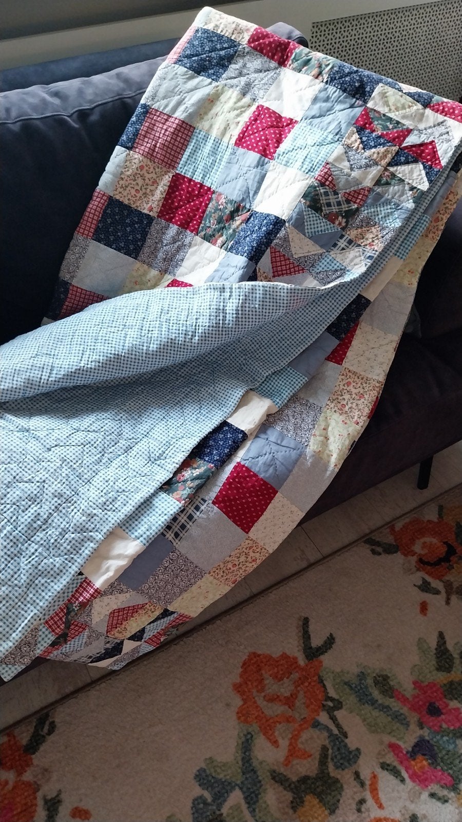Patchwork Quilt -  Uniek, Ophalen of Verzenden