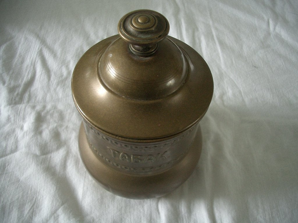 tabakspot antiek brons tabak pot verzamelen sfeer decoratie, Ophalen of Verzenden, Brons