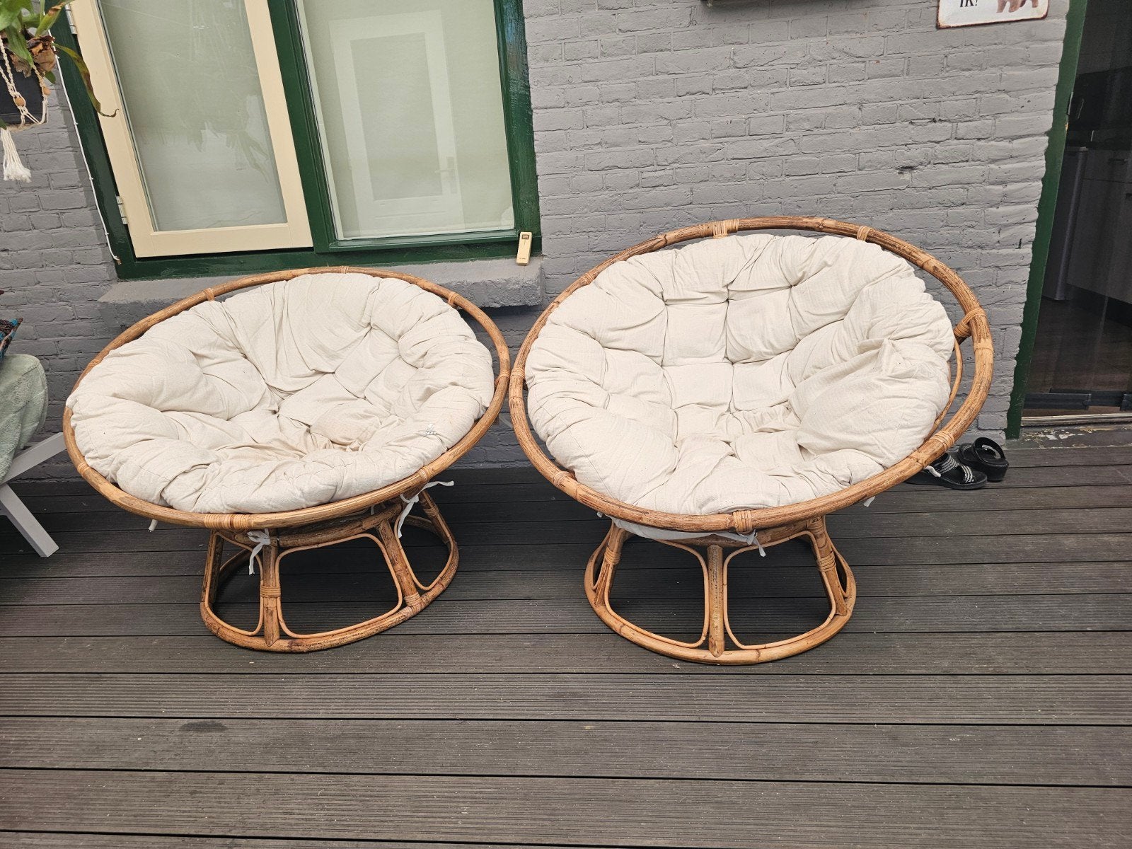 1 stuks nog Papasan loungestoel met kussen /2 weken oud /, Ophalen, Stoel