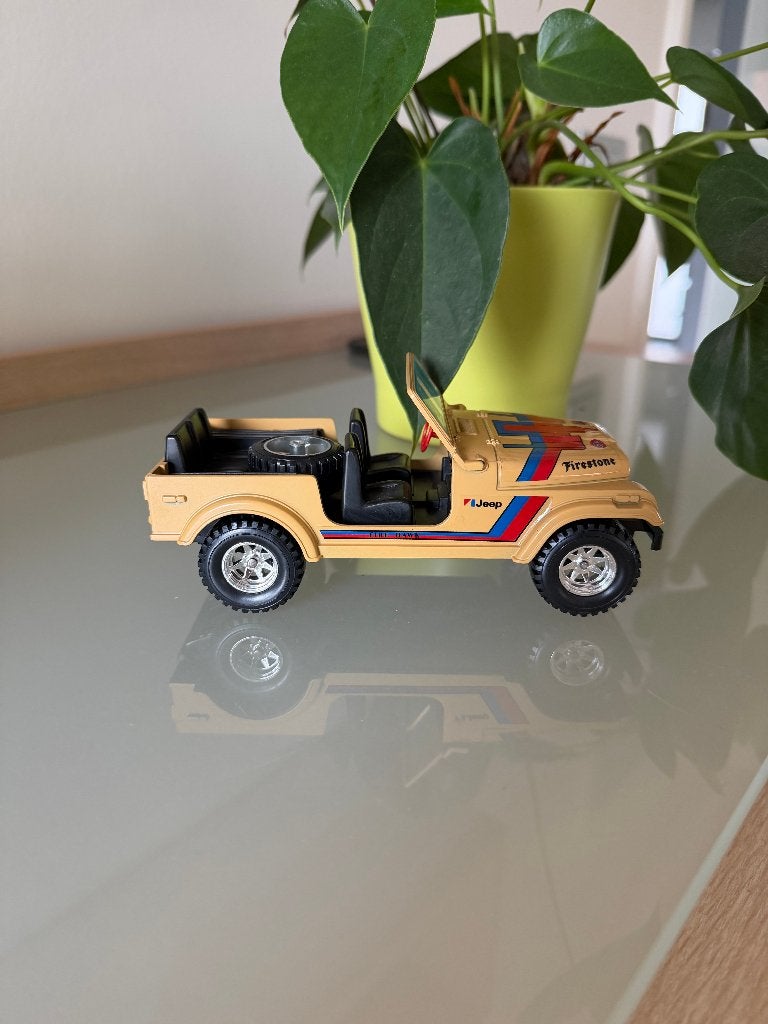 Vintage Bburago Jeep CJ-7 Firestone, Ophalen of Verzenden, Gebruikt, Bburago