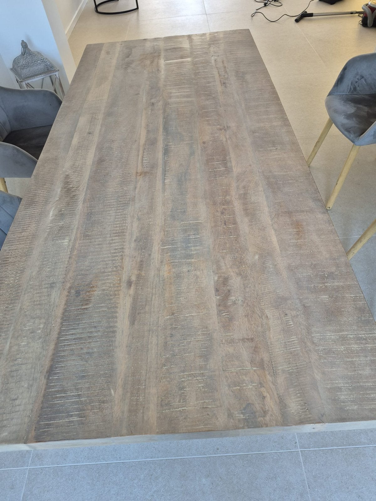 Grote tafel Mangohouten, Huis en Inrichting, Ophalen, Zo goed als nieuw