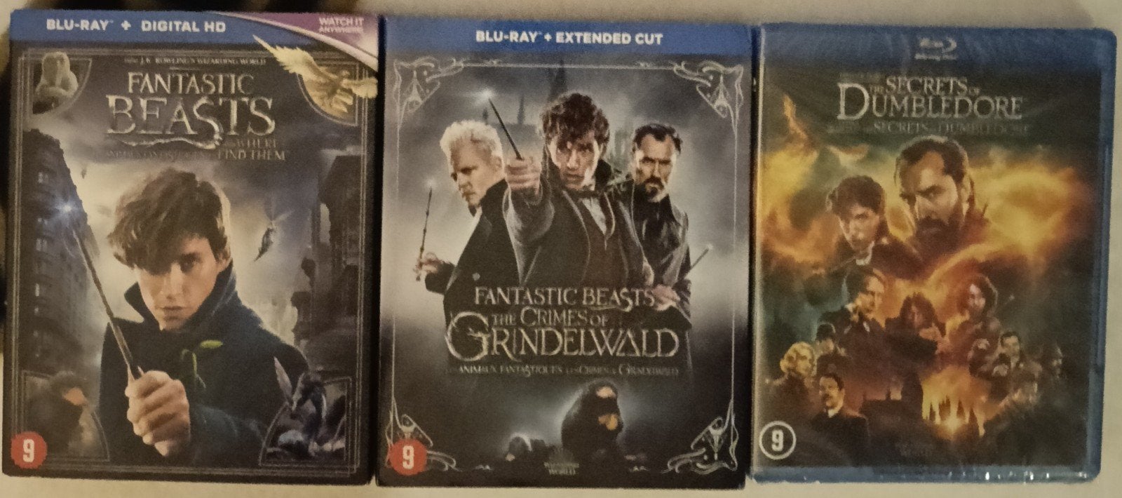 Fantastic Beasts 1 t/m 3 bluray, Ophalen of Verzenden, Zo goed als nieuw