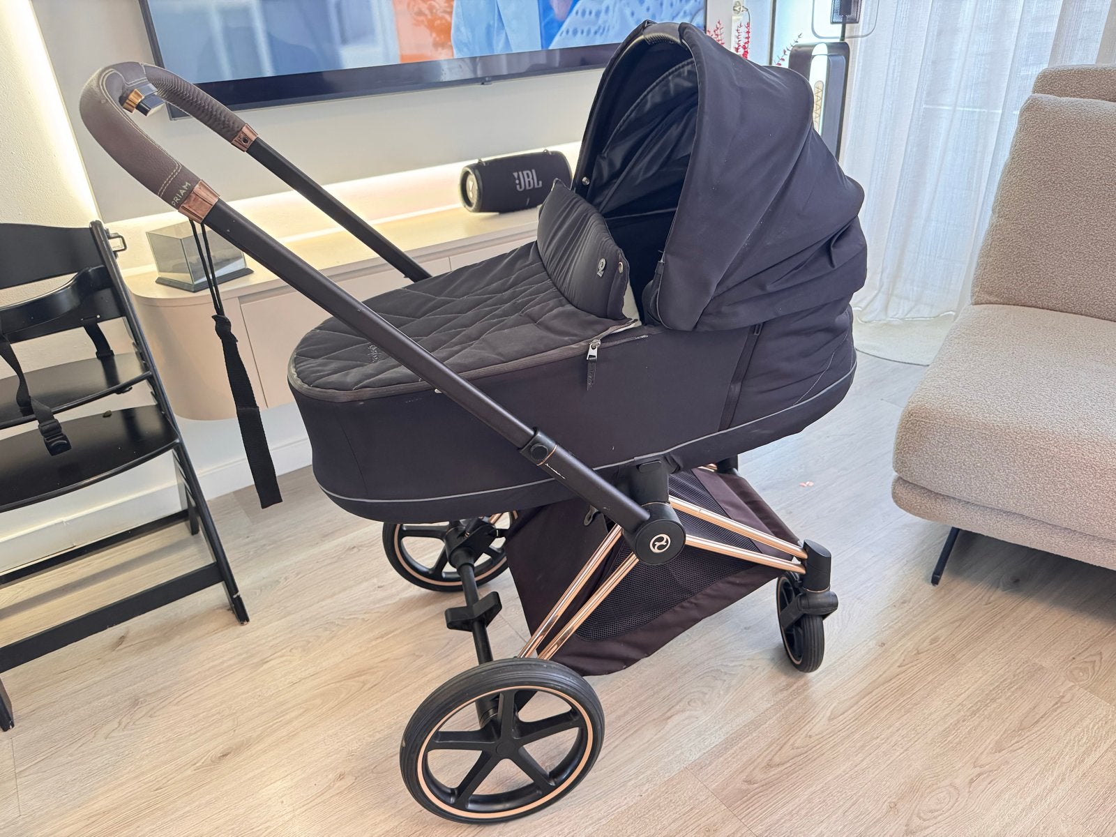 Cybex Priam kinderwagen met reiswieg en zitje, Overige merken, Gebruikt, Ophalen of Verzenden, Combiwagen