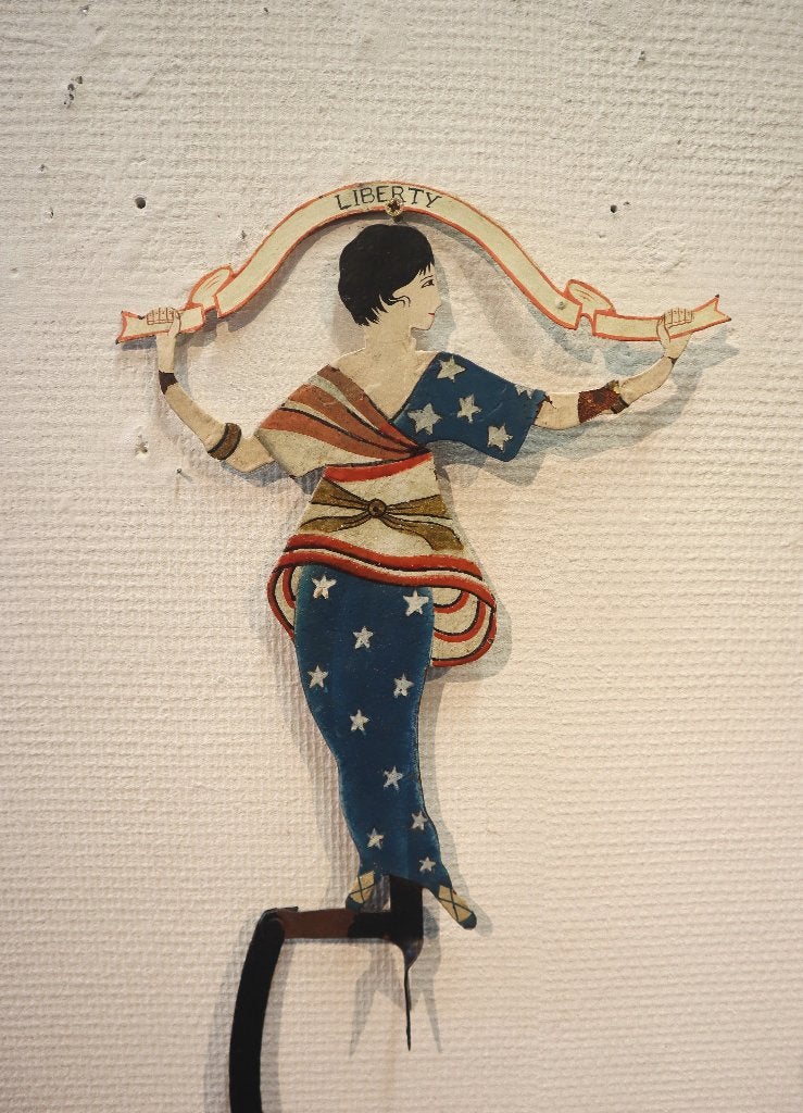 Antieke tuimelaar Lady Liberty, Antiek en Kunst, Curiosa en Brocante, Ophalen of Verzenden