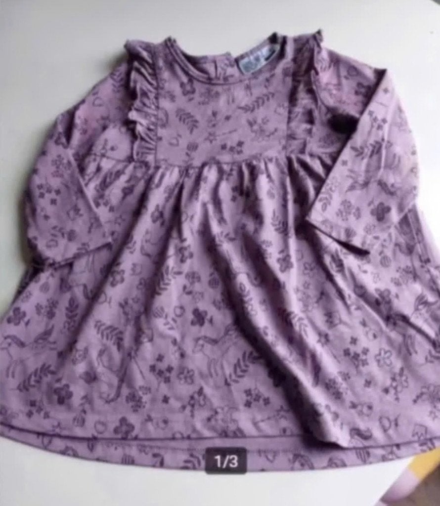 Ergee Jurk Jurkje Feestjurkje Baby maat mt 80 Paars Hema, Meisje, Jurkje of Rokje, Ophalen of Verzenden, Zo goed als nieuw