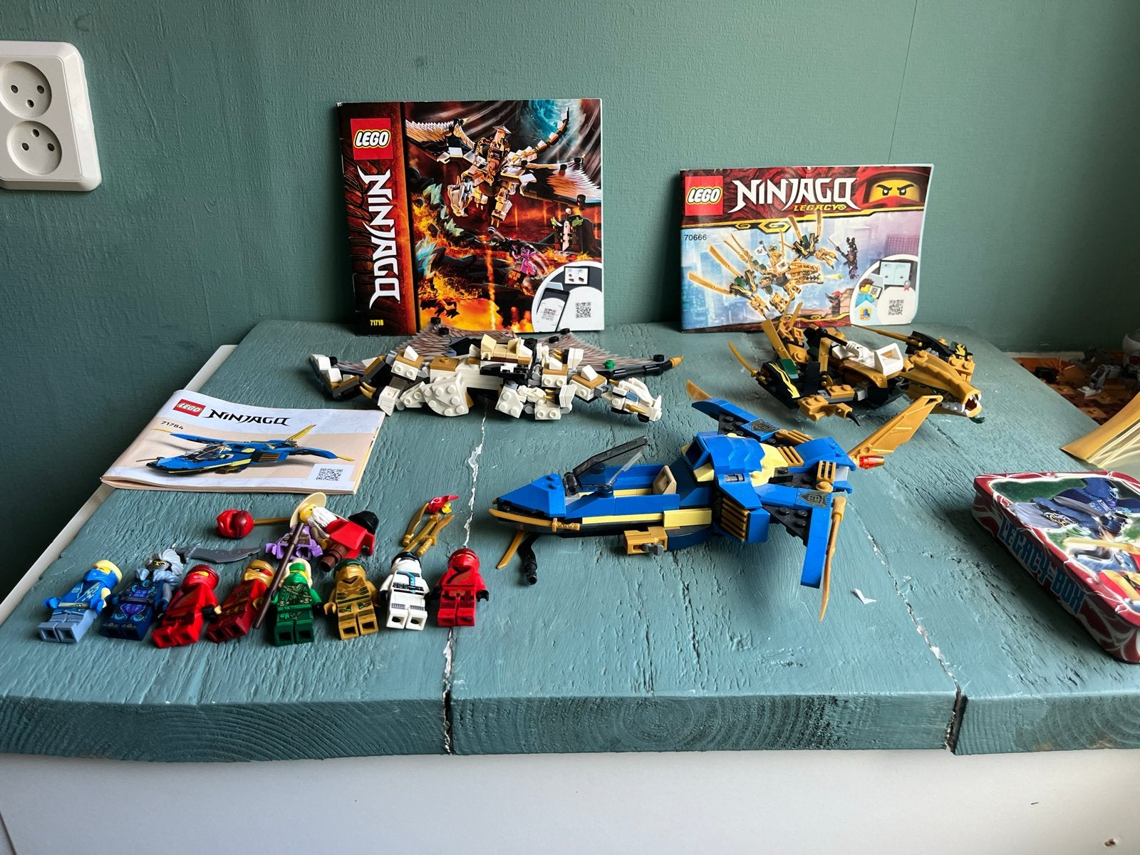 Lego Ninjago Lot: 3 Sets (71718, 70666, 71784) + 8 Minifigur, Inclusief minifiguren, Gebruikt, Lego, Ophalen of Verzenden