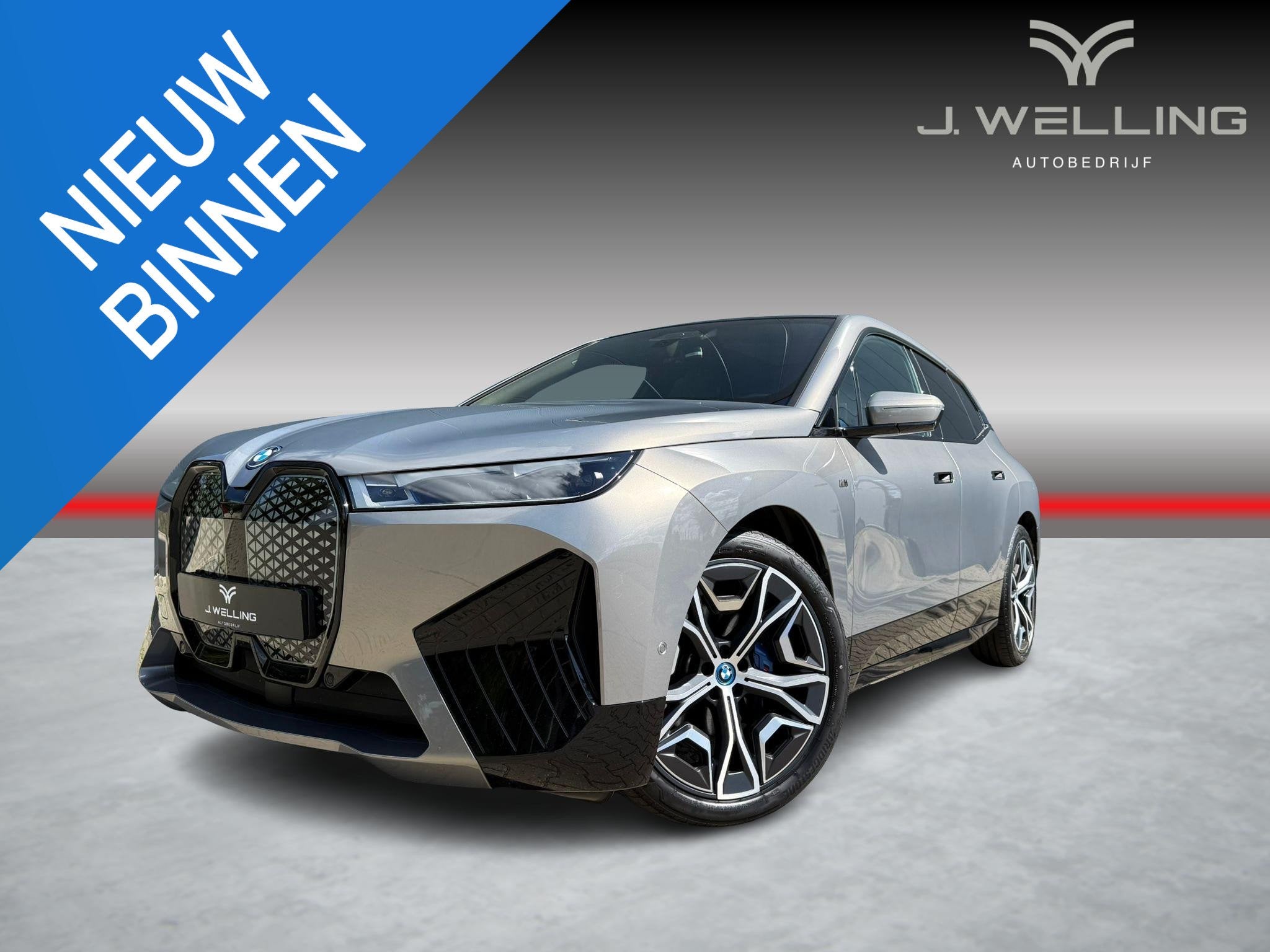BMW iX M60 Excellence Sky/Massage/Softclose/Trekhaak, Auto's, Zwart, Leder, 565 km, Zilver of Grijs
