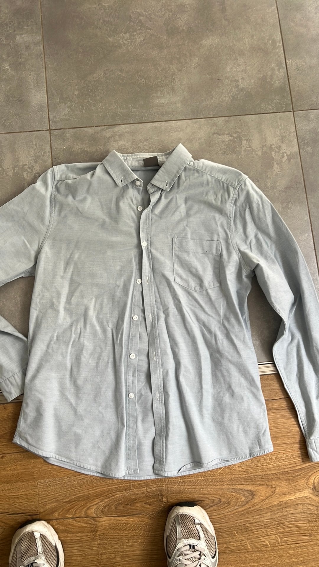 Laatste kans! Asos lichtblauw overhemd mt L, Kleding | Heren, Ophalen of Verzenden, Zo goed als nieuw, Blauw