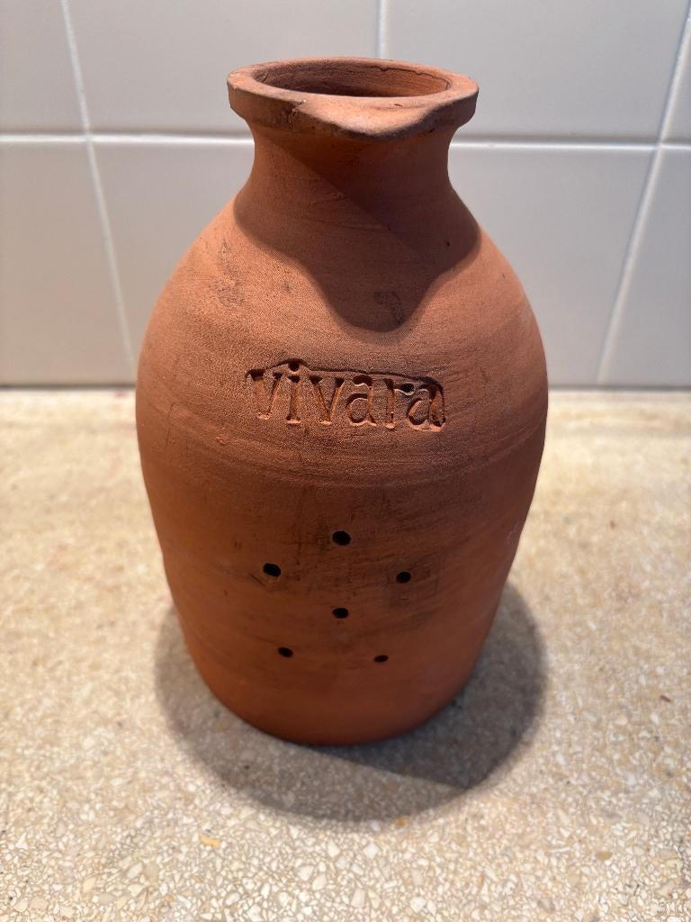 Spreeuwenpot / mussenpot in terracotta, Ophalen of Verzenden, Gebruikt