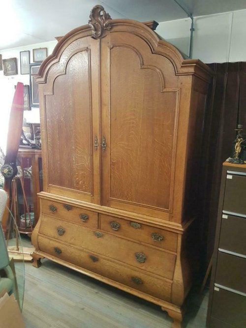 Antiek eiken kabinet Louis XVI , Hollandse kast, Antiek en Kunst, Ophalen