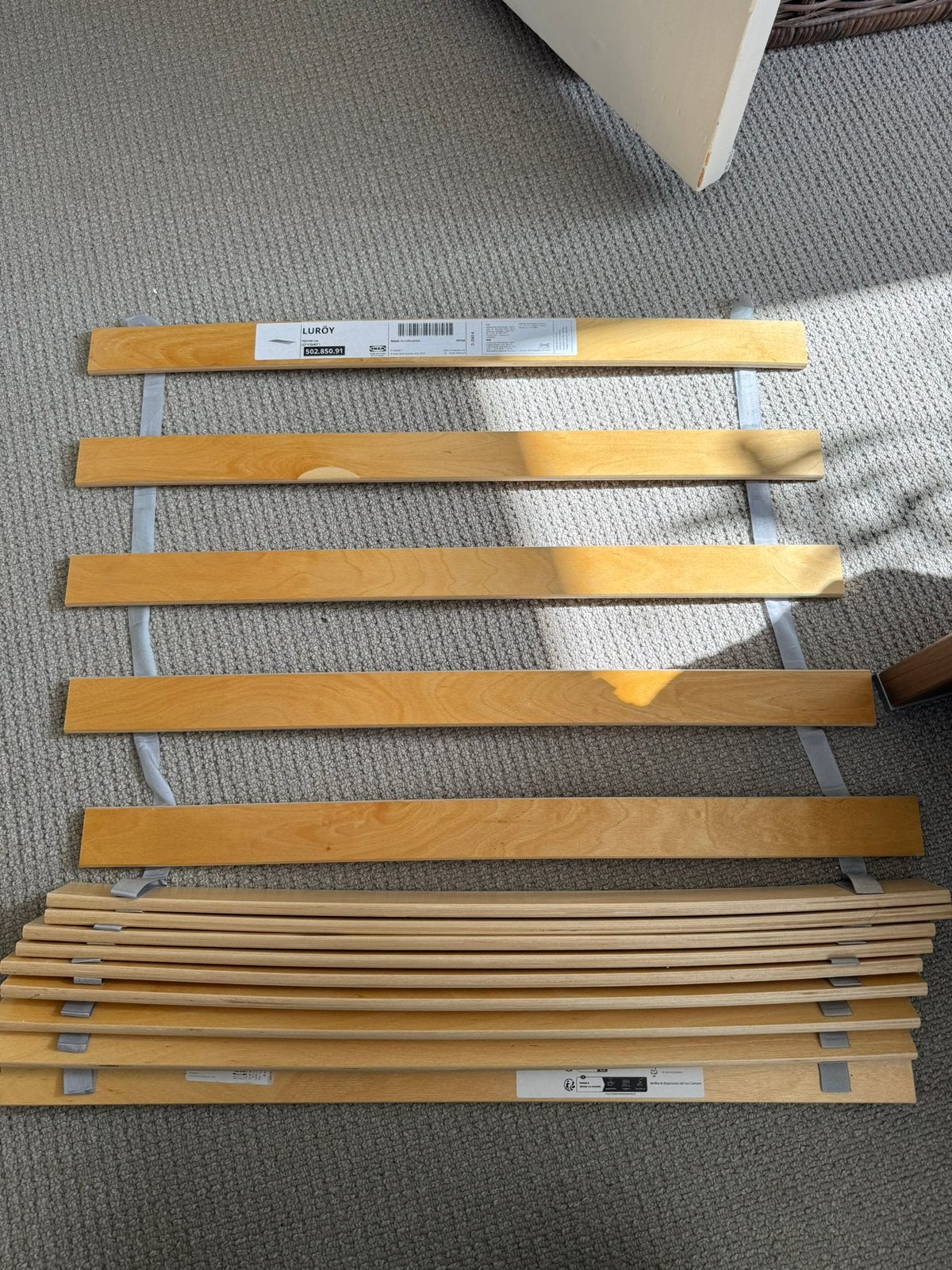 IKEA Luröy lattenbodem 70x160 cm, zo goed als nieuw, Ophalen, Zo goed als nieuw, Eenpersoons, 90 cm