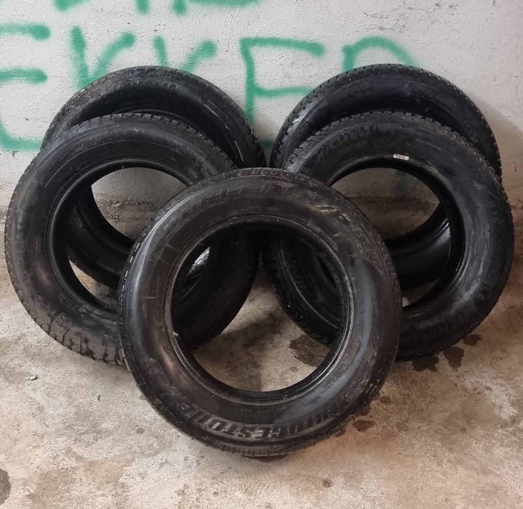 5 autobanden 215/65 R16 98H – 4x Michelin W + Bridgestone, Ophalen, Gebruikt