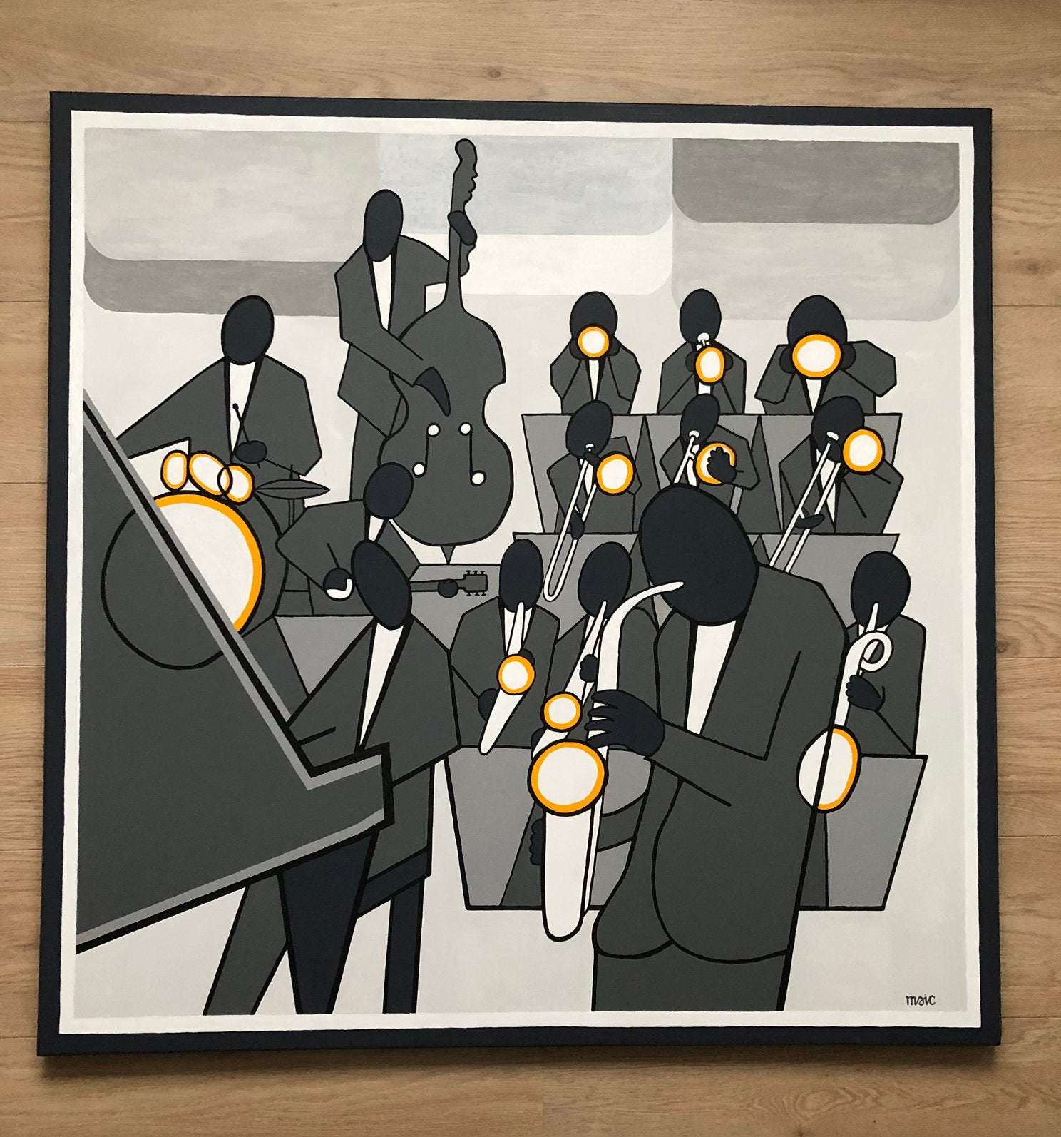 Groot modern schilderij, Antiek en Kunst, Ophalen