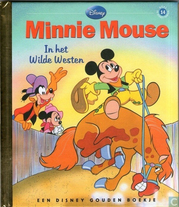 Disney gouden boekje: Minnie Mouse: In het Wilde Westen, Verzamelen, Disney, Ophalen of Verzenden, Overige figuren, Zo goed als nieuw