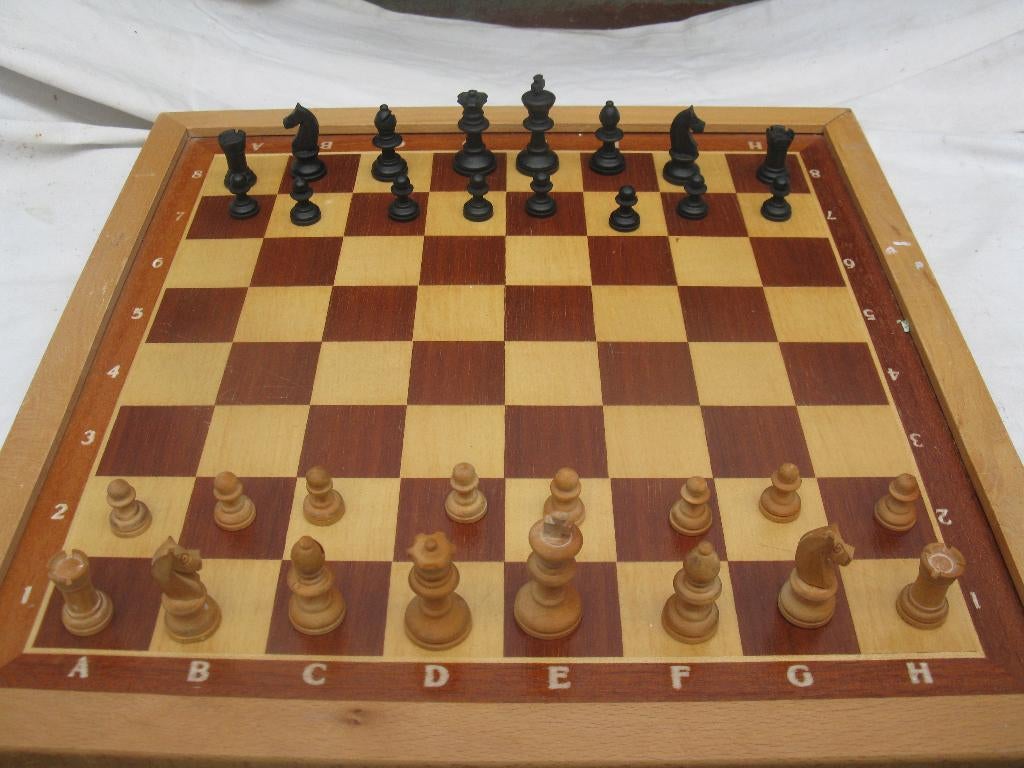 Schaakspel damspel met bord, Ophalen of Verzenden