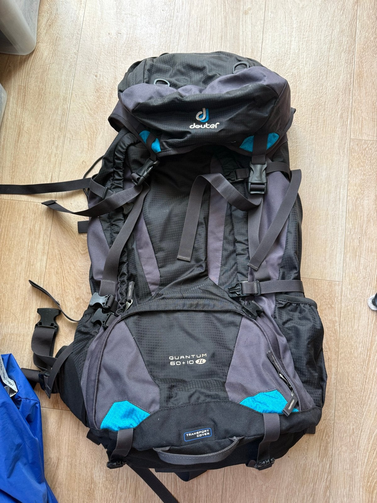 Deuter Quantum 60L backpack met hoes, Ophalen of Verzenden, Gebruikt, Rugzak
