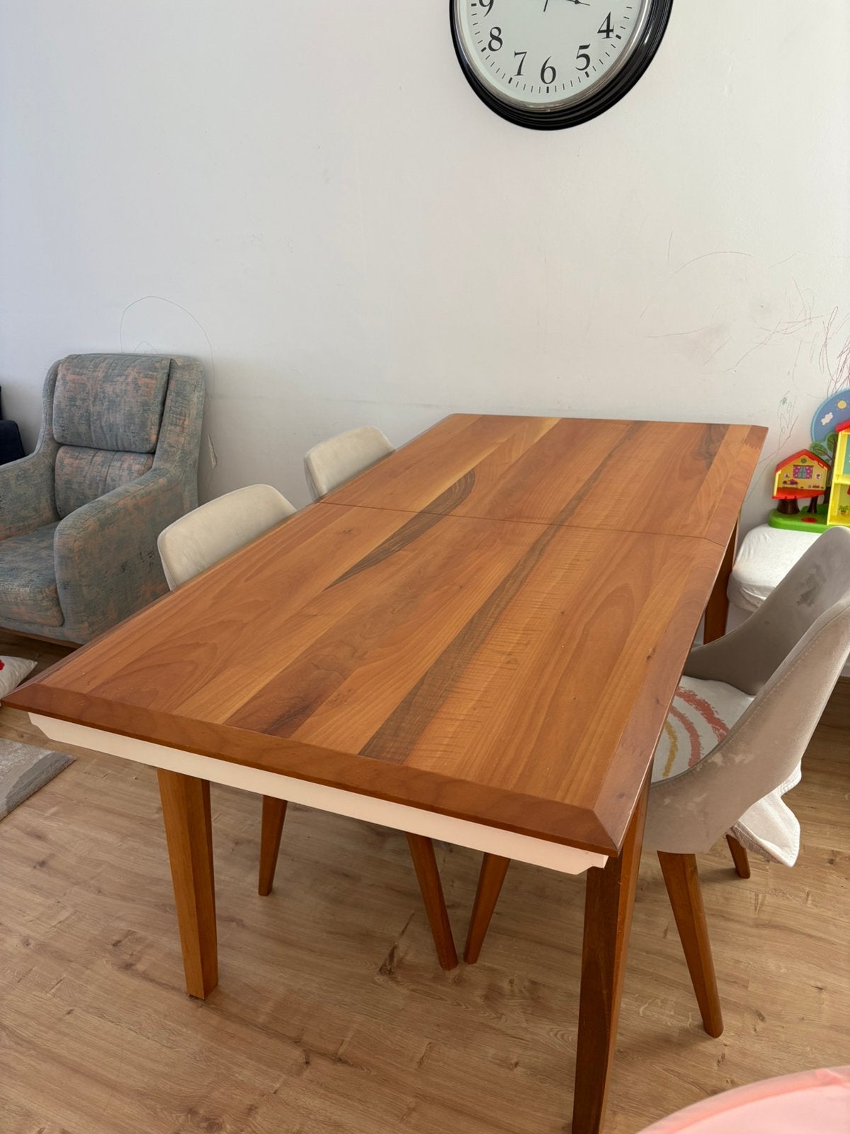 uitschuifbare eetafel, Huis en Inrichting, Tafels | Eettafels, Ophalen, Zo goed als nieuw, Rechthoekig, 50 tot 100 cm