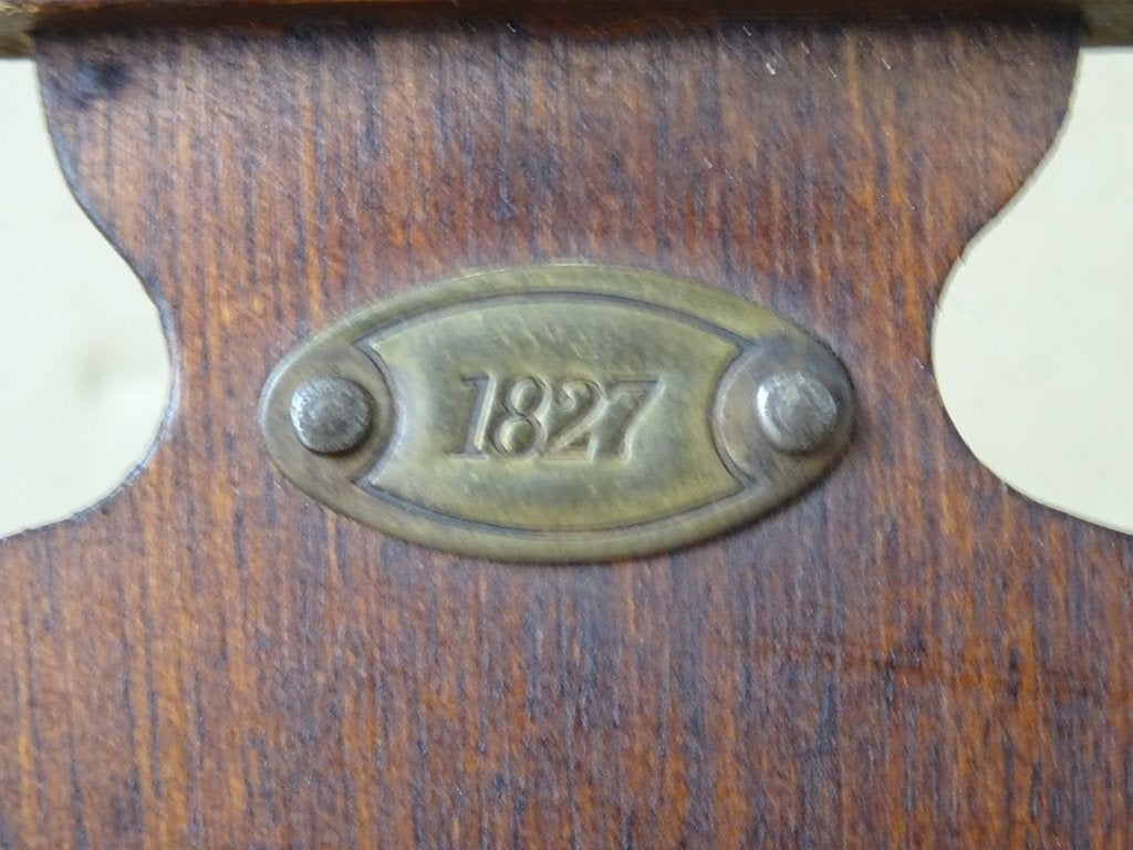 Curiosa vintage houten klok wekker in stijl 1827 Werkend, Ophalen of Verzenden