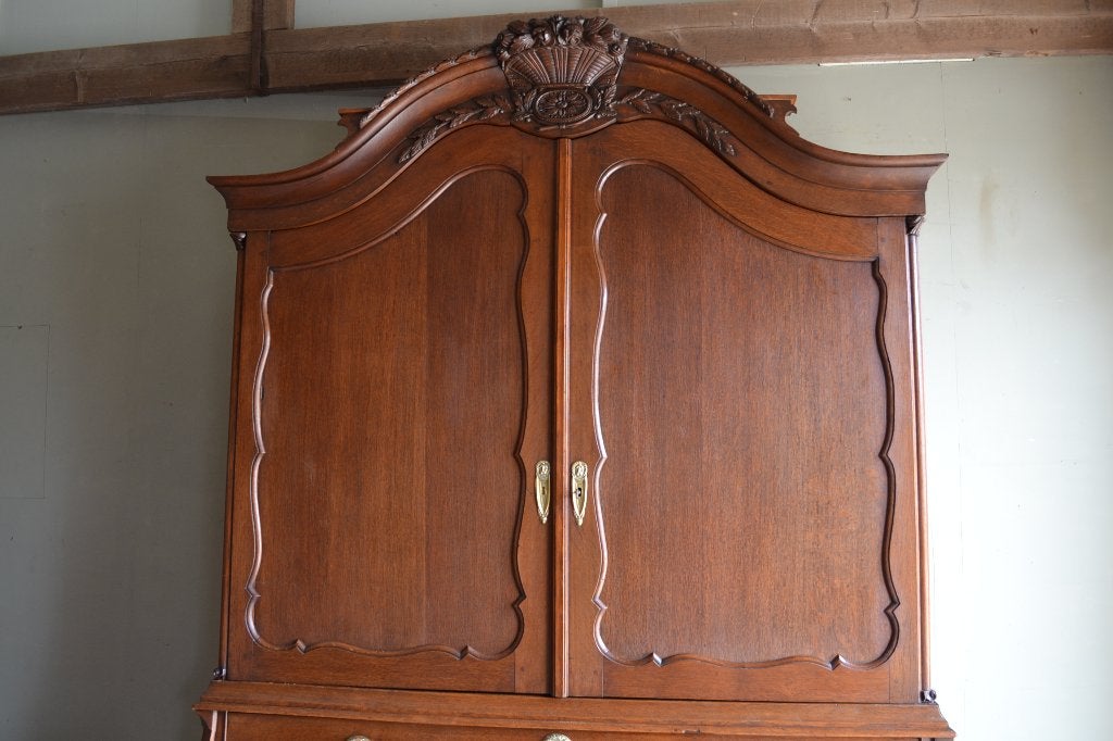 Prachtig antiek Hollands eiken biedermeier kabinet., Antiek en Kunst, Antiek | Meubels | Kasten, Verzenden