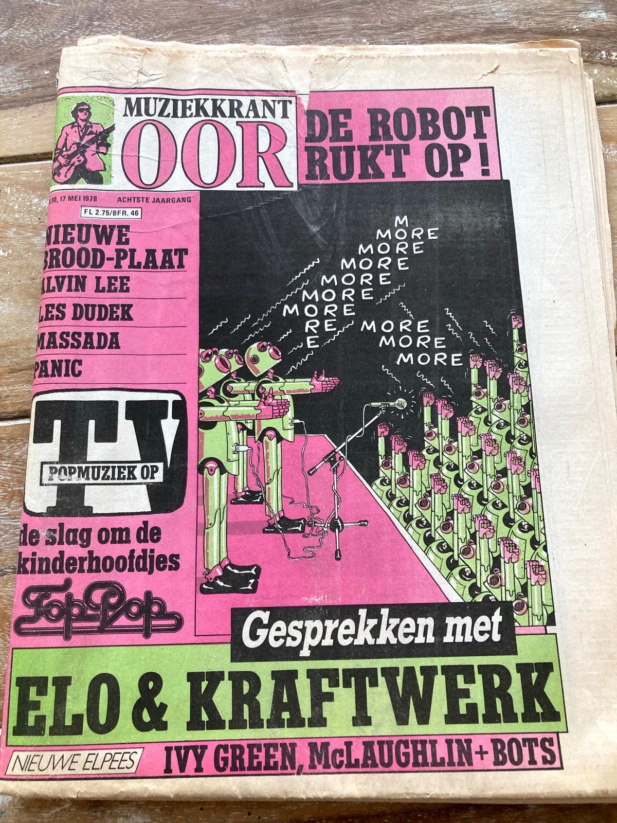 Muziekkrant OOR 1978 KRAFTWERK Alvin Lee JOE ELY Panic ELO, Ophalen of Verzenden, Zo goed als nieuw, Muziek, Film of Tv