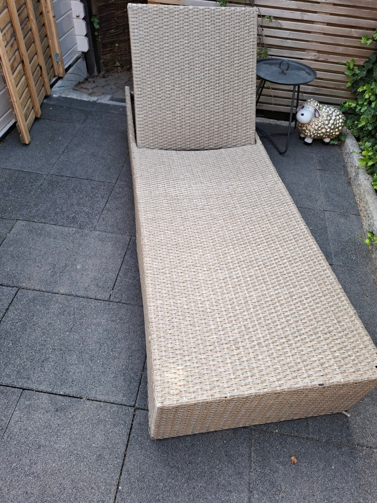 ligbed wicker 2 m lang 70 breed, Tuin en Terras, Ligbedden, Ophalen, Kunststof, Verstelbaar
