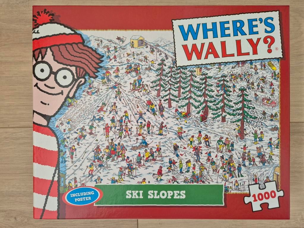 Gratis- waar is Wally? Ski Slopes Puzzel 1000 stukjes, Ophalen, 500 t/m 1500 stukjes, Nieuw, Legpuzzel