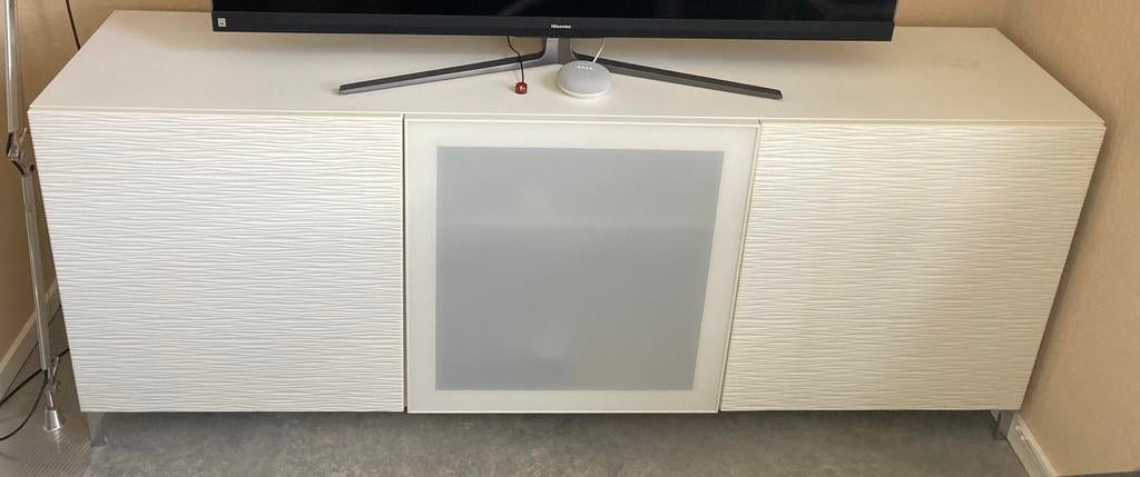 Dressoir ikea bestå, Huis en Inrichting, Kasten | Dressoirs, Gebruikt, 50 tot 100 cm, 50 tot 75 cm, Met plank(en), Glas, Ophalen