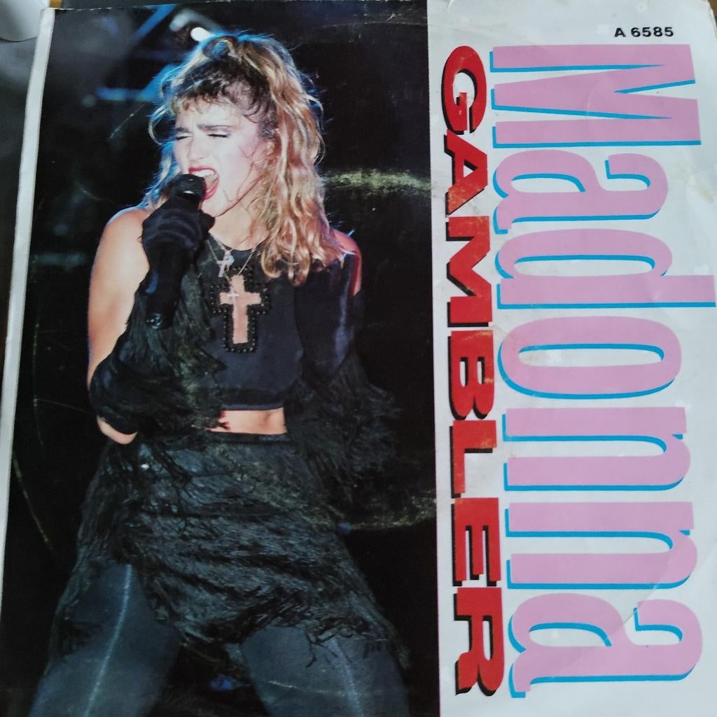 Madonna - Gambler (Single, 1985), Gebruikt, 7 inch, Ophalen of Verzenden, Pop