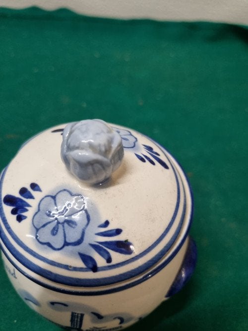 -	Mosterdpot delfts bleu ts, Verzamelen, Retro, Ophalen of Verzenden