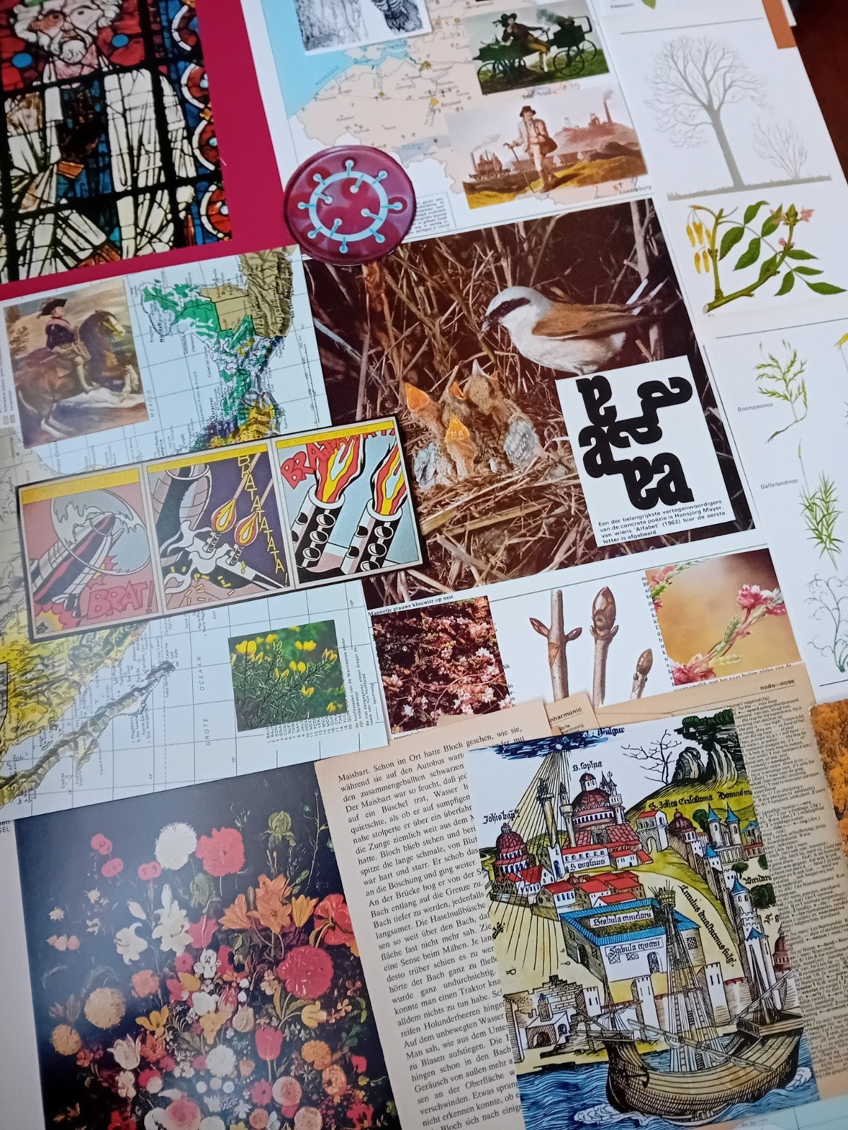 Vintage Collage Ephemera PaperpakketUniek en Handgem, Ophalen of Verzenden, Gebruikt