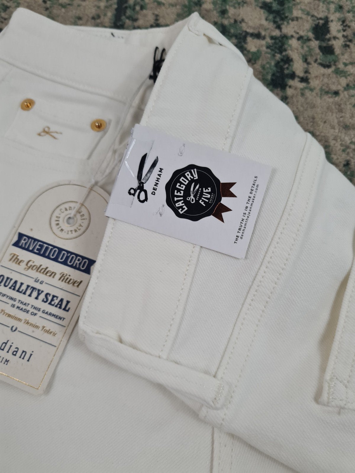 Denham Alex Wide Leg Fit W27 L28 Wit Nieuw Tulsi2728, Kleding | Dames, Denham, Wit, Nieuw, Ophalen of Verzenden