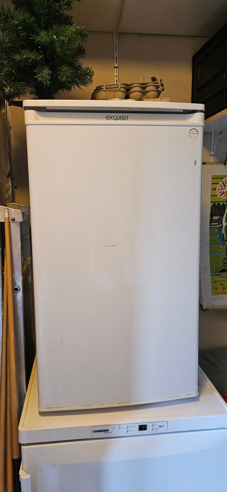 Kleine Exquisit Koelkast met Vriesvak, Gebruikt, 75 tot 100 liter, 45 tot 60 cm, Met vriesvak