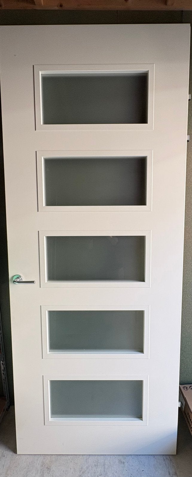 Binnendeur 231.5 x 93 opdek linksdraaiend, Ophalen, Zo goed als nieuw, Binnendeur, 215 cm of meer