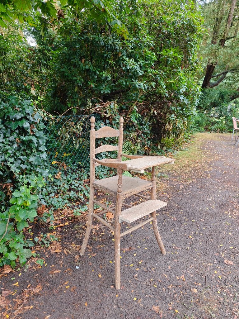 antieke houten kinderstoel, Ophalen