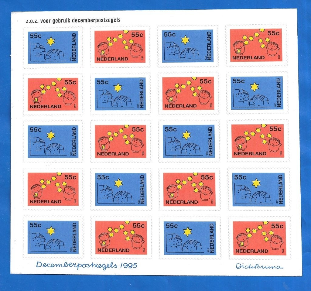 NVPH V1662-63 Decemberzegels 1995 - Dick Bruna, Postzegels en Munten, Postzegels | Nederland, Verzenden, Na 1940, Postfris