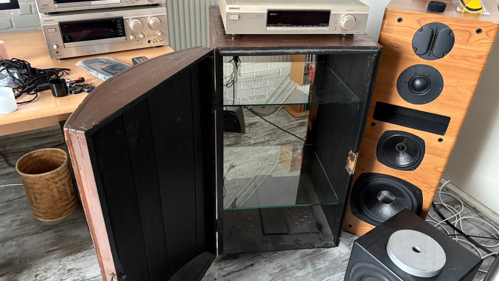 Audiomeubel vintage, Audio, Tv en Foto, Ophalen, Gebruikt