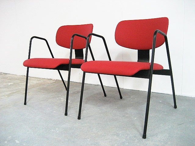 Willy van der Meeren F1 fauteuil Tubax - rood, Ophalen, Gebruikt, 75 tot 100 cm, 50 tot 75 cm