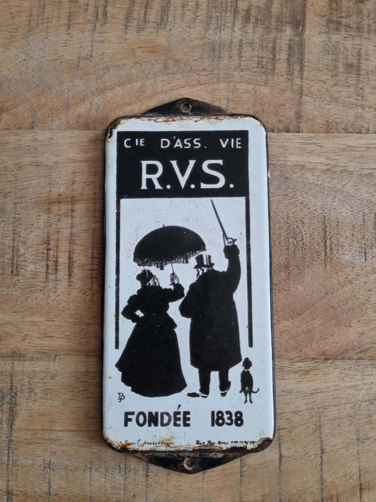 Emaille Bord Deurpostje rvs, Ophalen of Verzenden, Gebruikt, Reclamebord