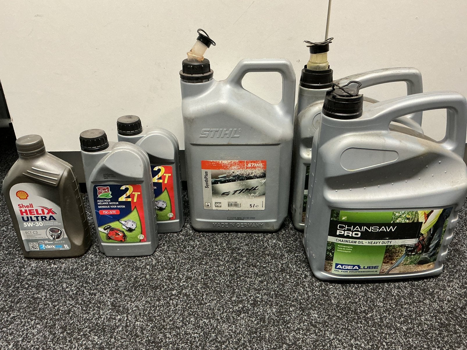 Diverse motorolie voor tuinmachines, Ophalen, Gebruikt, Overige automerken