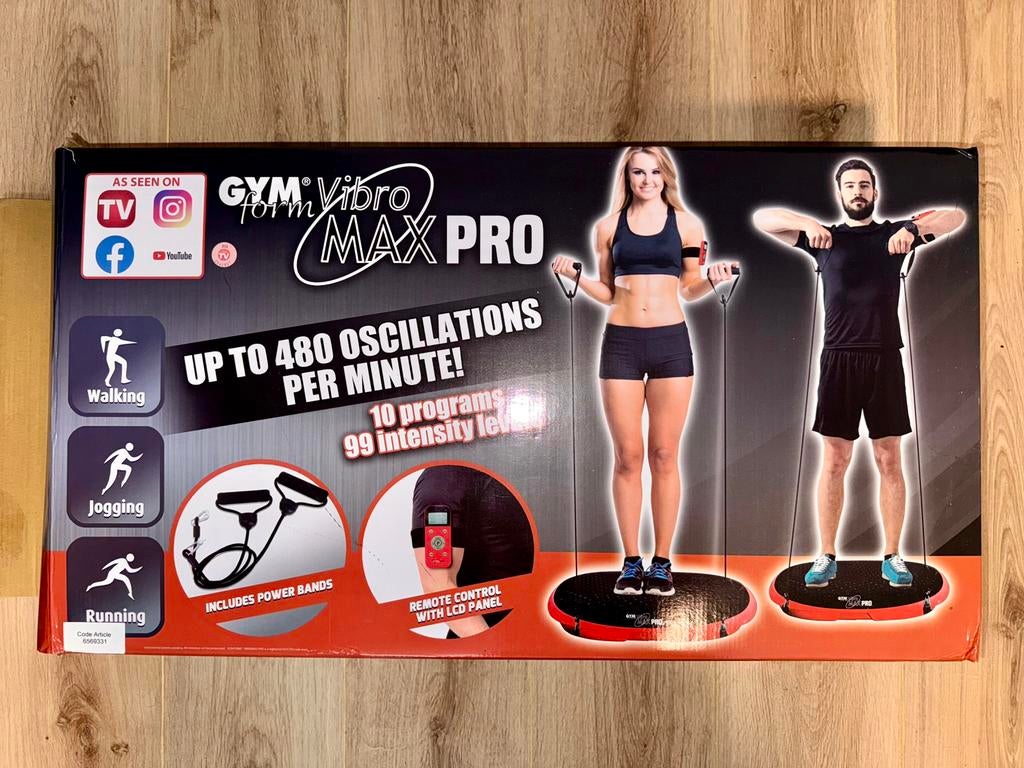 Gym Vibro MAX PRO, Ophalen, Nieuw, Trilplaat