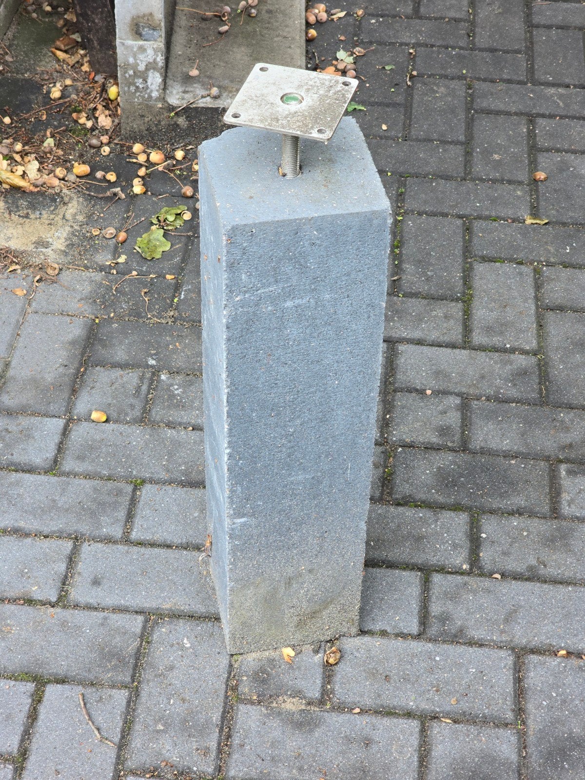 betonpoer met rvs montageplaat 15x15x60, Tuin en Terras, Ophalen, Nieuw