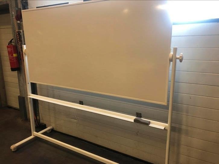 Legamaster verrijdbaar / kantelbaar whitebord emaille, Niet ingevuld, Gebruikt, Niet ingevuld, Ophalen of Verzenden
