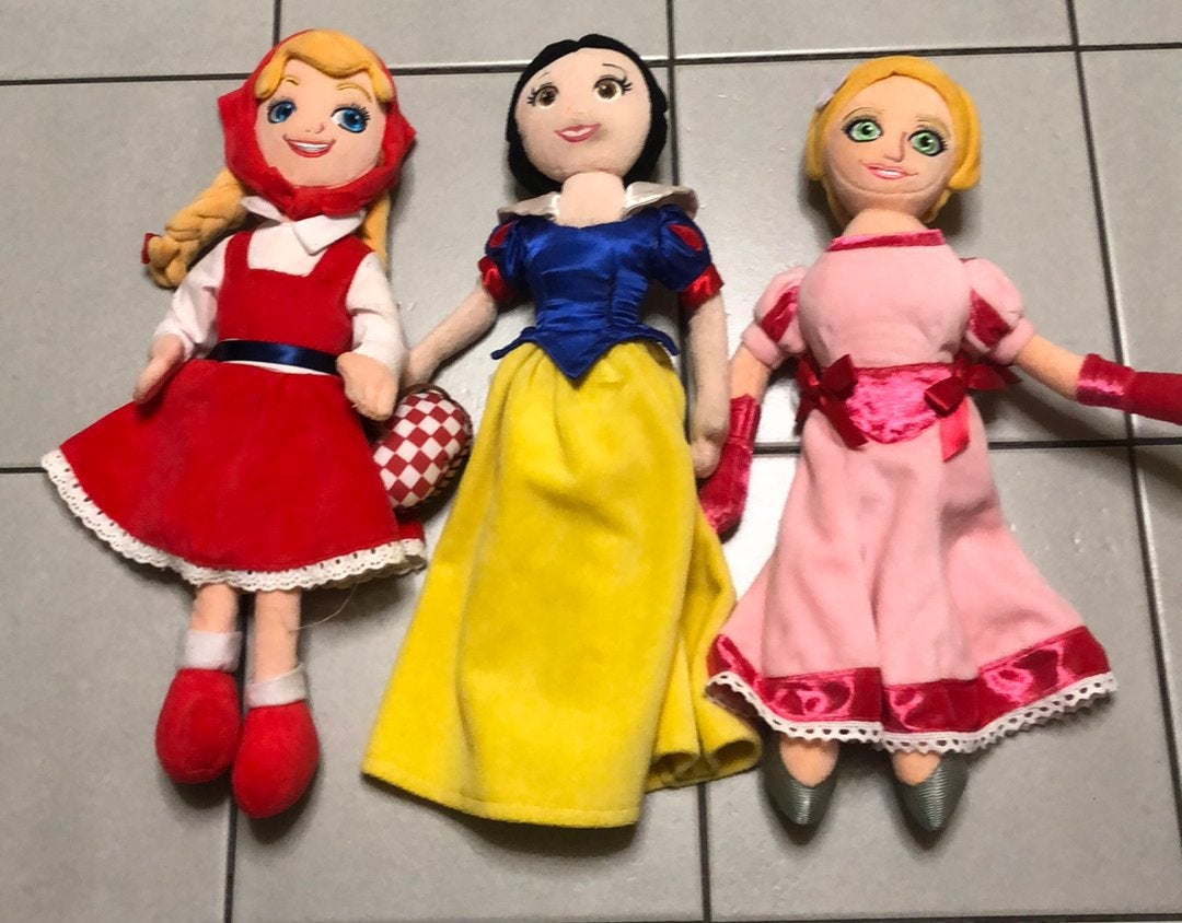 3 efteling knuffels roodkapje sneeuwwitje assepoester, Ophalen of Verzenden, Zo goed als nieuw, Overige typen