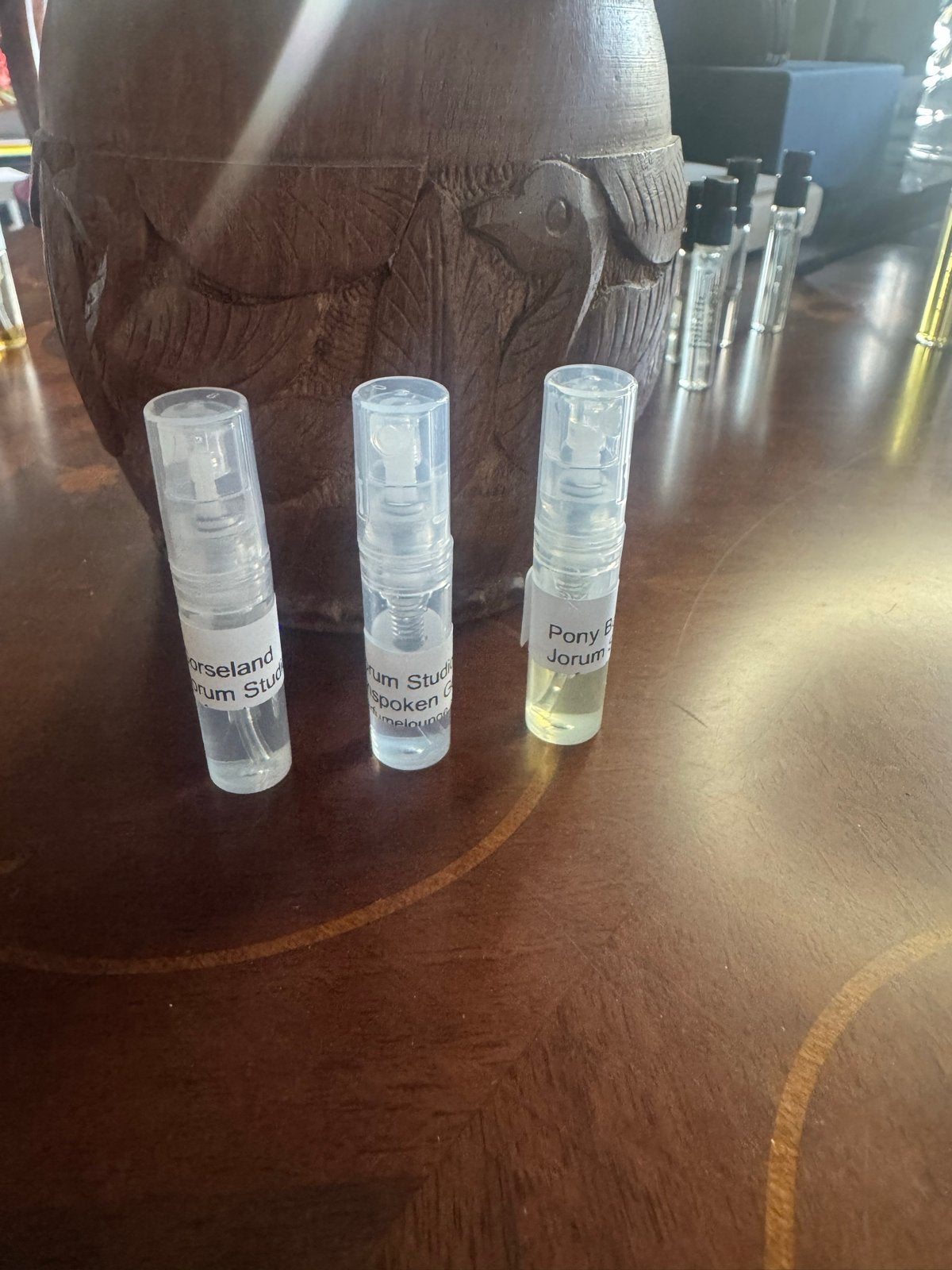 Parfum samples: Horseland, Rum Stud, Pony Jorum, Ophalen of Verzenden, Zo goed als nieuw