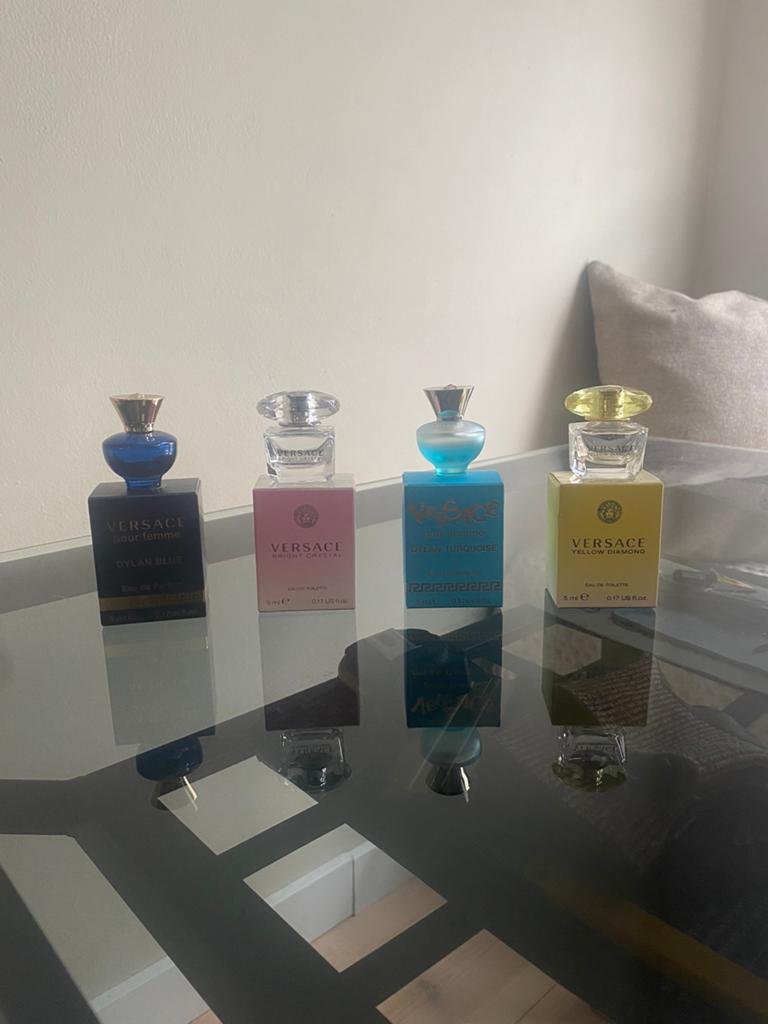 Versace miniatuur flesjes leeg, Ophalen of Verzenden, Zo goed als nieuw, Miniatuur