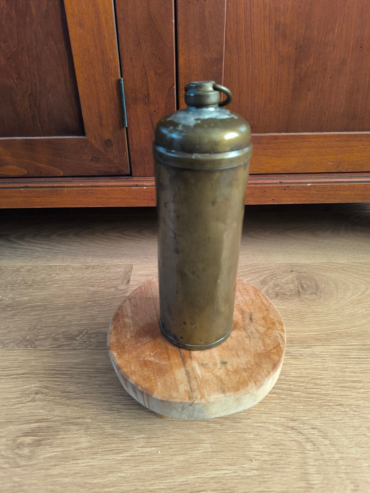 Antieke metalen kruik / fles, Ophalen of Verzenden